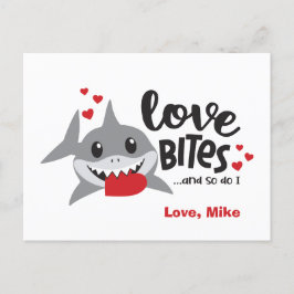 Liefde bites| Dus ik schimmel Shark Boy Valentijn Feestdagenkaart