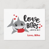 Liefde bites| Dus ik schimmel Shark Boy Valentijn Feestdagenkaart (Voorkant)