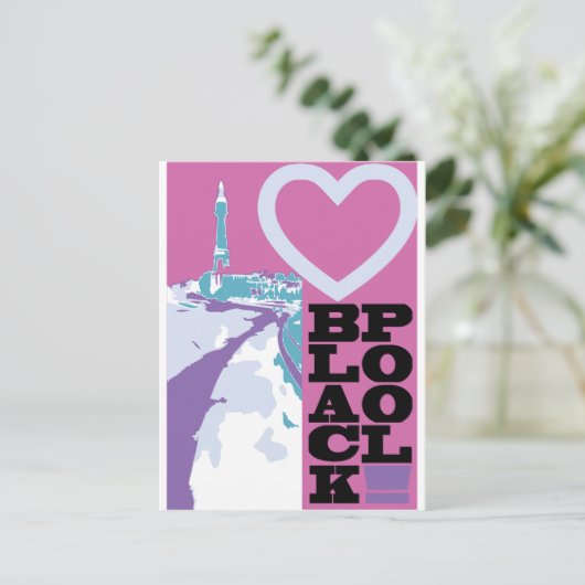 Liefde Blackpool Briefkaart (Staand voorkant)