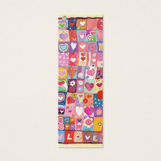 Liefde Bladwijzer Kaarten Mini Visitekaartjes (Voorkant)