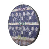 Liefde Blauw Baby shower kleuren Dartbord (Voorkant Rechts)