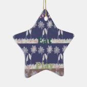 Liefde Blauw Baby shower kleuren Keramisch Ornament (Rechts)