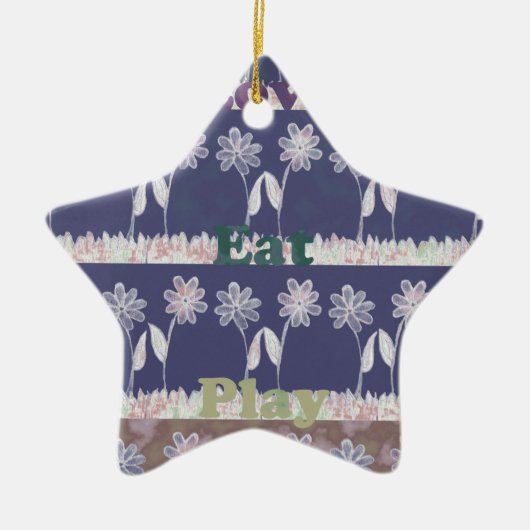 Liefde Blauw Baby shower kleuren Keramisch Ornament (Voorkant)