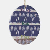 Liefde Blauw Baby shower kleuren Keramisch Ornament (Rechts)