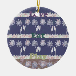 Liefde Blauw Baby shower kleuren Keramisch Ornament