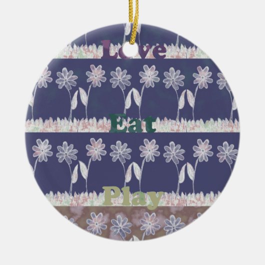 Liefde Blauw Baby shower kleuren Keramisch Ornament (Voorkant)