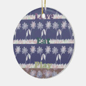 Liefde Blauw Baby shower kleuren Keramisch Ornament (Links)