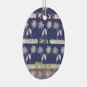 Liefde Blauw Baby shower kleuren Keramisch Ornament (Rechts)