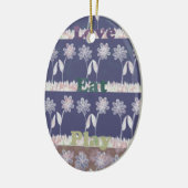 Liefde Blauw Baby shower kleuren Keramisch Ornament (Links)