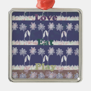 Liefde Blauw Baby shower kleuren Metalen Ornament
