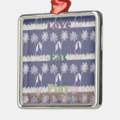 Liefde Blauw Baby shower kleuren Metalen Ornament (Links)