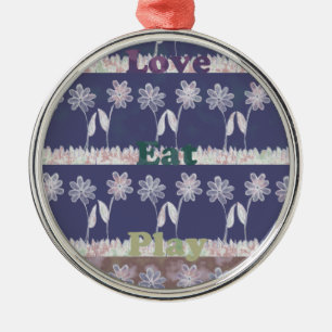 Liefde Blauw Baby shower kleuren Metalen Ornament