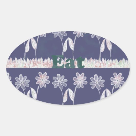 Liefde Blauw Baby shower kleuren Ovale Sticker (Voorkant)