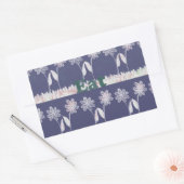 Liefde Blauw Baby shower kleuren Rechthoekige Sticker (Envelop)