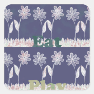 Liefde Blauw Baby shower kleuren Vierkante Sticker