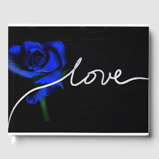 Liefde Blauw en Marine Huwelijk Gastenboek (Voorkant)