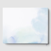 Liefde | Blauw hart en Waterverf huwelijk Gastenboek (Achterkant)