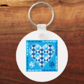 Liefde (Blauwe Diamant) Sleutelhanger (Voorkant)