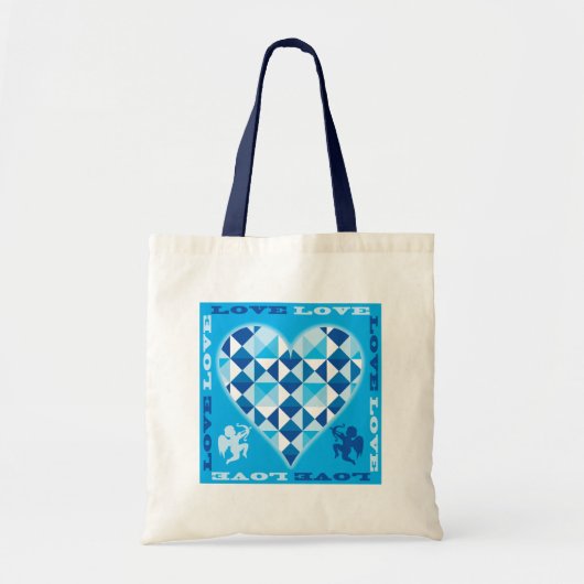 Liefde (Blauwe Diamant) Tote Bag (Voorkant)