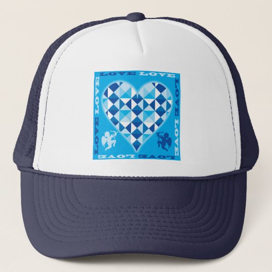 Liefde (Blauwe Diamant) Trucker Pet (Voorkant)