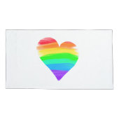 Liefde Blends mooi, regenboog/hart 2 design Kussensloop (Achterkant-Links)