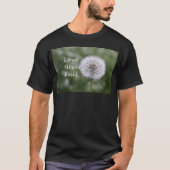 Liefde blijft Dandelion 1 Corinthians nooit overva T-shirt (Voorkant)