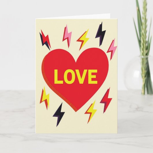 Liefde Bliksem Hart Kaart (Voorkant)