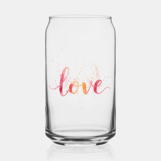 Liefde Blikvorm Glas (Voorkant)