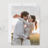 Liefde bloeiende gele narcis foto lente bruiloft kaart (Achterkant)