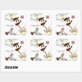 Liefde bloeiende vogels en bloemen Chinese bruilof Vierkante Sticker (Vel)