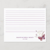 Liefde bloeit boho wildflower recept kaart (Achterkant)