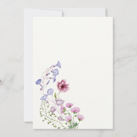 Liefde bloeit boho wildflower vrijgezellenfeest kaart (Achterkant)