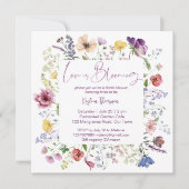 Liefde bloeit boho wildflower vrijgezellenfeest kaart (Voorkant)