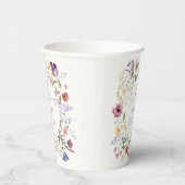 Liefde bloeit boho wildflower vrijgezellenfeest papieren bekers (Rechts)