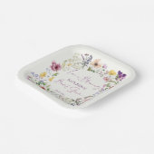 Liefde bloeit boho wildflower vrijgezellenfeest papieren bordje (Gebogen)