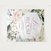 Liefde bloeit | Floral Vrijgezellenfeest achtergro Wandkleed (Voorkant (horizontaal))