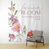 Liefde bloeit | Floral Vrijgezellenfeest achtergro Wandkleed (In situ)