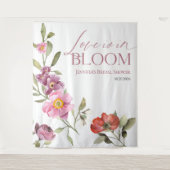 Liefde bloeit | Floral Vrijgezellenfeest achtergro Wandkleed (Voorkant)