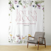 Liefde bloeit | Floral Vrijgezellenfeest achtergro Wandkleed (In situ)