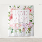 Liefde bloeit | Floral Vrijgezellenfeest achtergro Wandkleed (Voorkant)