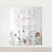 Liefde bloeit | Floral Vrijgezellenfeest achtergro Wandkleed (Voorkant)