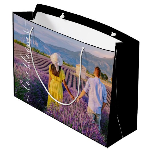 Liefde Bloeit Fotocadeautas Groot Cadeauzakje (Achterkant Gekanteld)