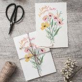 Liefde Bloeit Hier Aquarel Boeket Kaart