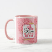 Liefde Bloeit In Een Moederhart Roze Bloemen Mok (Links)