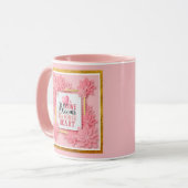 Liefde Bloeit In Een Moederhart Roze Bloemen Mok (Voorkant links)