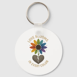 Liefde bloeit in elke kleur sleutelhanger