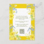 Liefde bloeit lente bruiloft details QR Informatiekaartje (Achterkant)