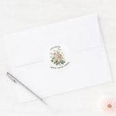 Liefde bloeit met Natuur Ronde Sticker (Envelop)
