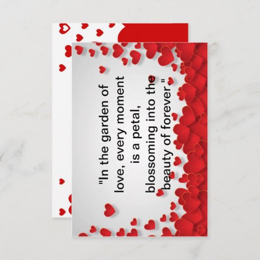 "Liefde bloeit: moderne Valentijnsdag print" Bedankkaart (Voorkant / Achterkant)