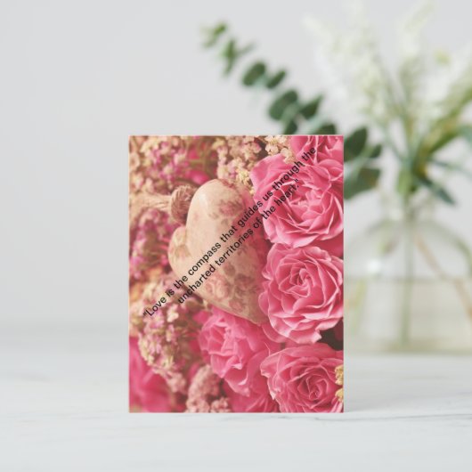 "Liefde bloeit: moderne Valentijnsdag print" Feestdagenkaart (Staand voorkant)